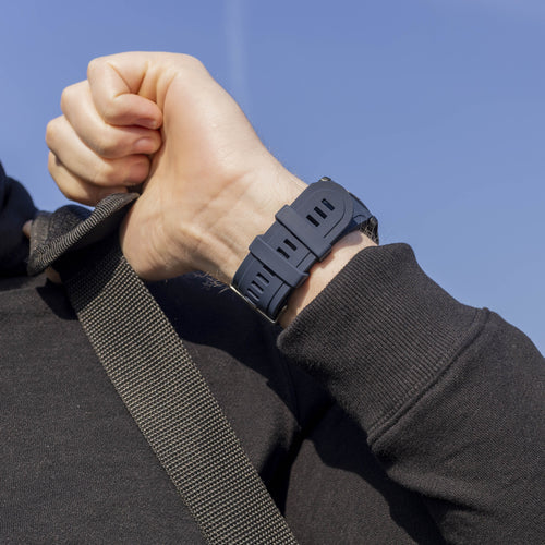 Bracelet silicone Garmin D2 Mach 1 Pro (bleu foncé)