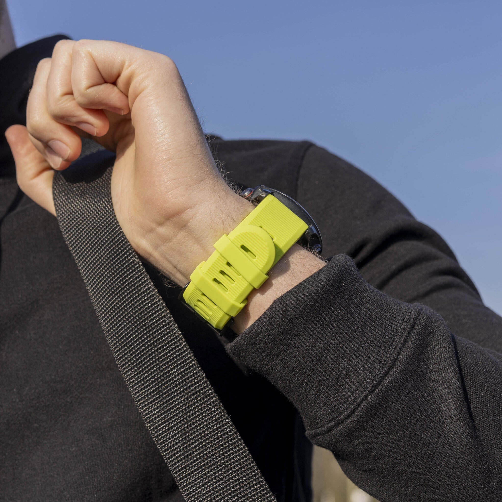 Bracelet silicone Garmin D2 Mach 1 Pro (vert clair)