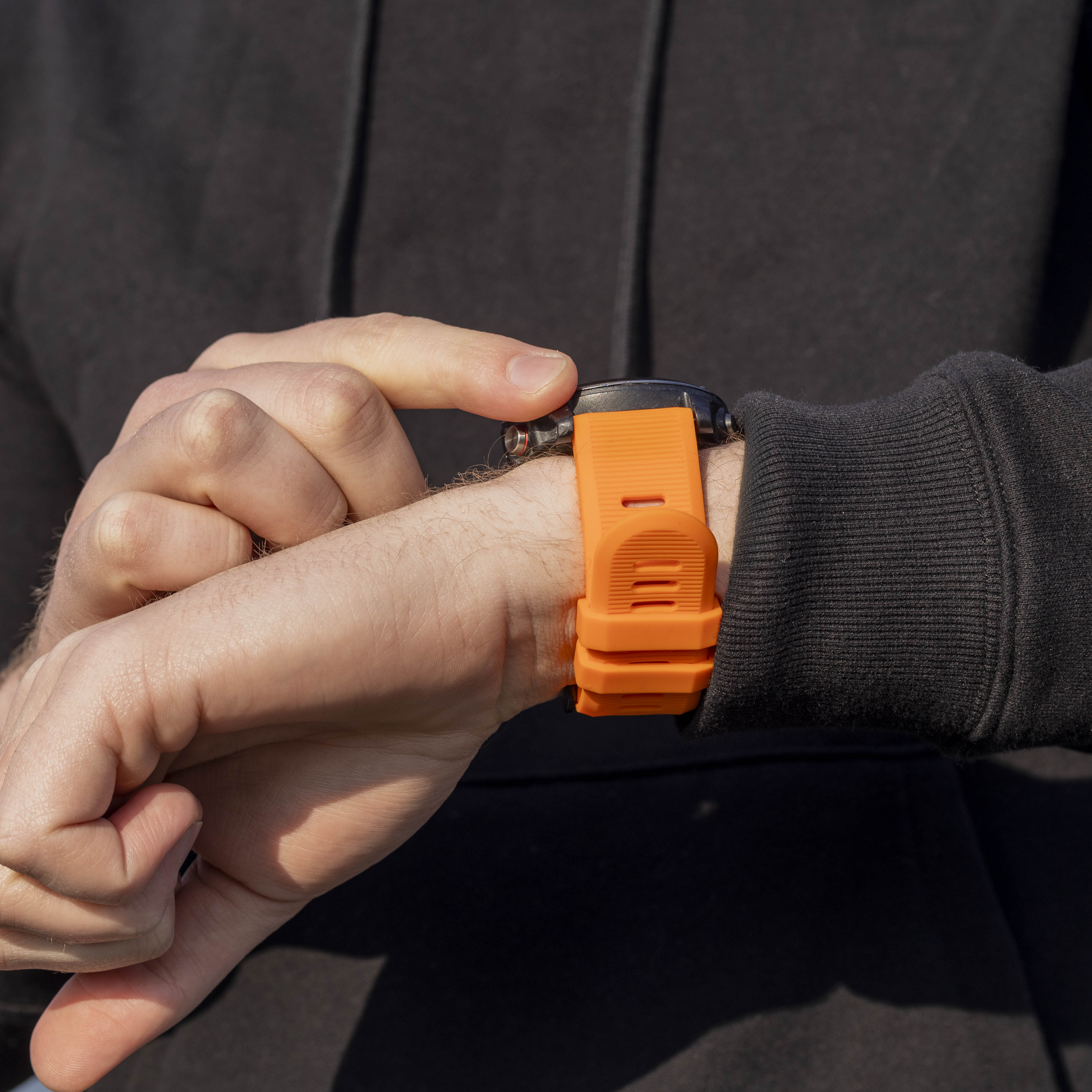 Bracelet silicone Garmin Fenix 8 - 51mm (orange)