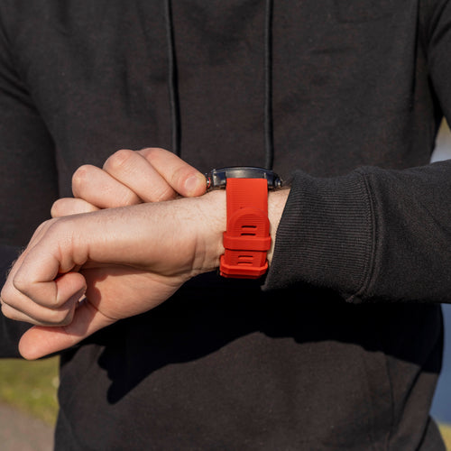 Silicone Strap, red, lifestyle photo