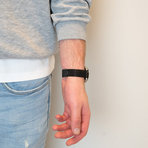 Bandz Bracelet milanais loop Garmin Venu 2 Plus (noir)