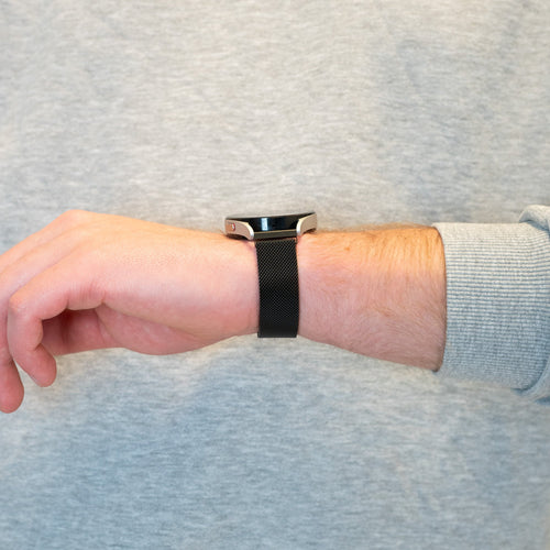 Bandz Garmin Venu SQ 2 Milanese Loop Strap (Black)