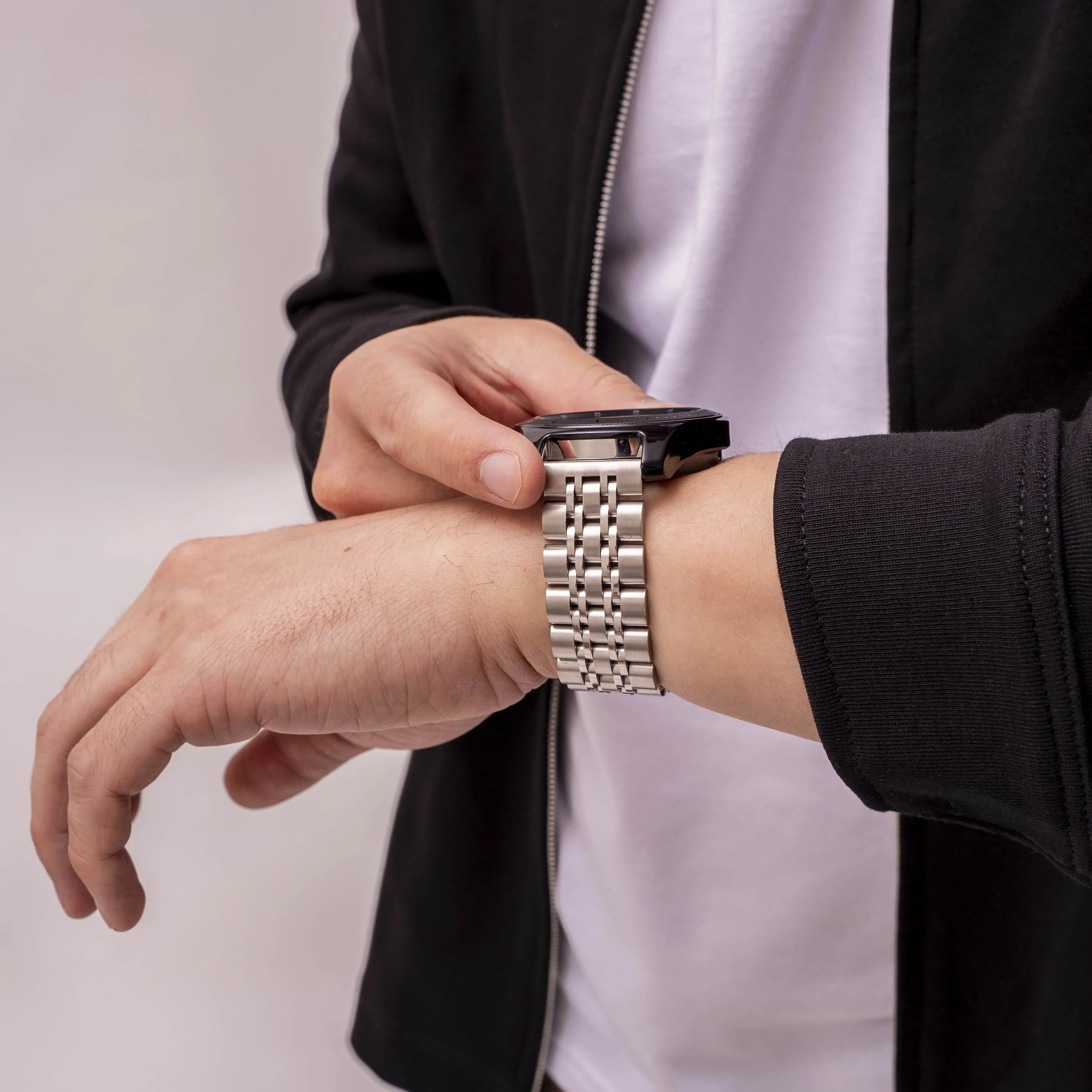 Bracelet acier duo Polar Grit X Pro (argent)