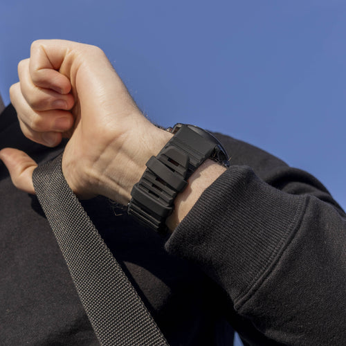 Bandz Bracelet silicone avec boucle Garmin Approach S70 - 47mm (noir)