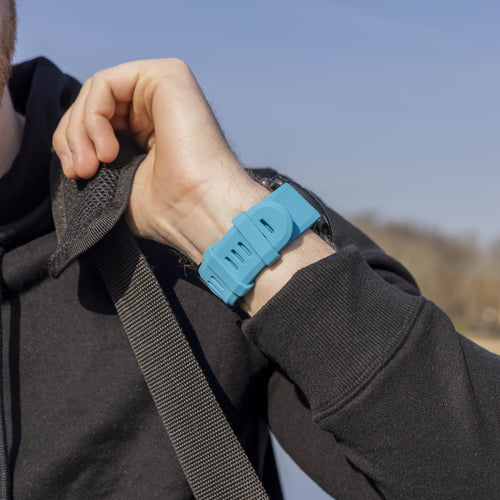 Bracelet silicone Garmin Fenix 8 Pro - 51mm (bleu clair)