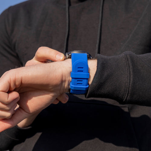 Bracelet silicone Garmin Instinct 3 - 50mm (bleu)