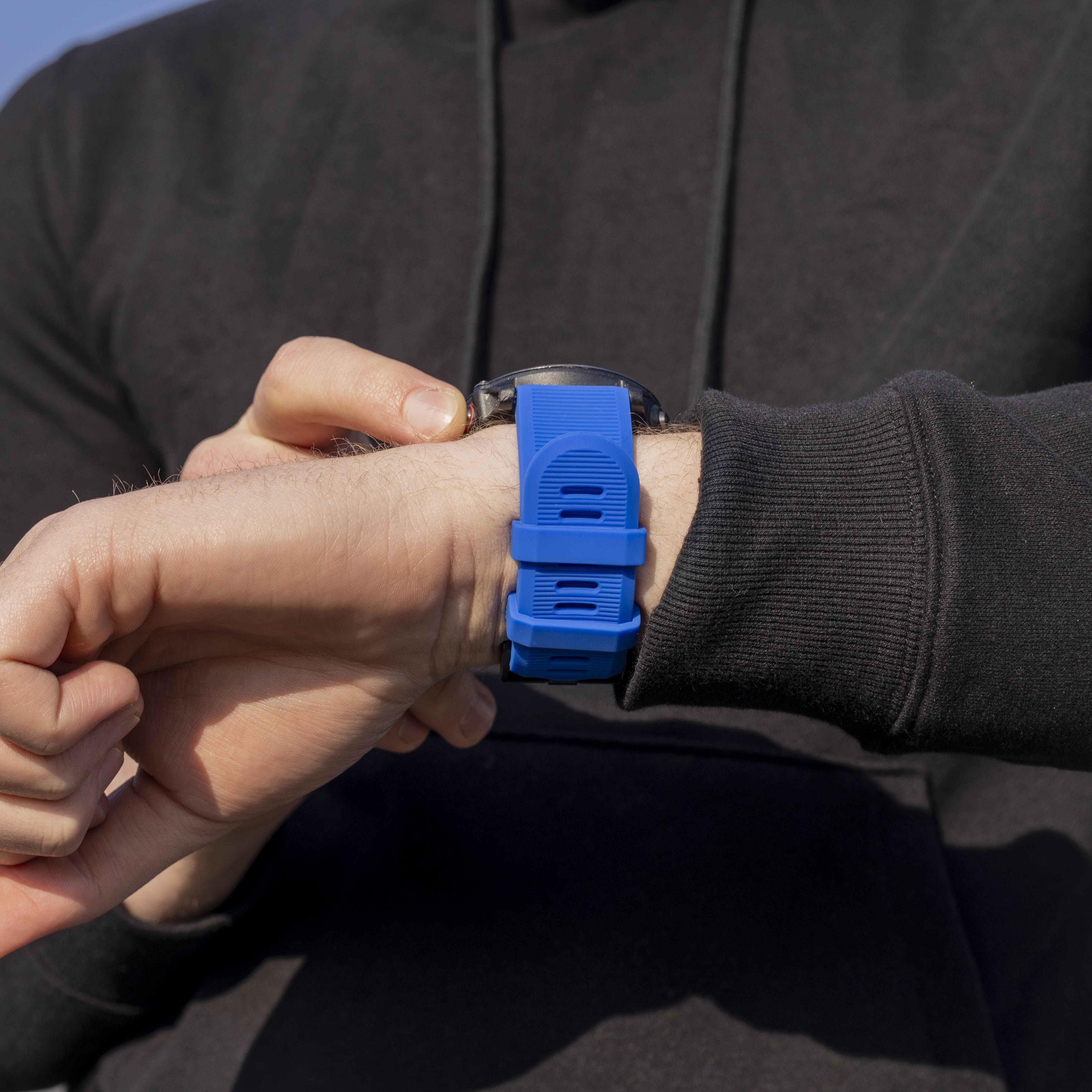 Bracelet silicone Garmin Fenix 3 (bleu)