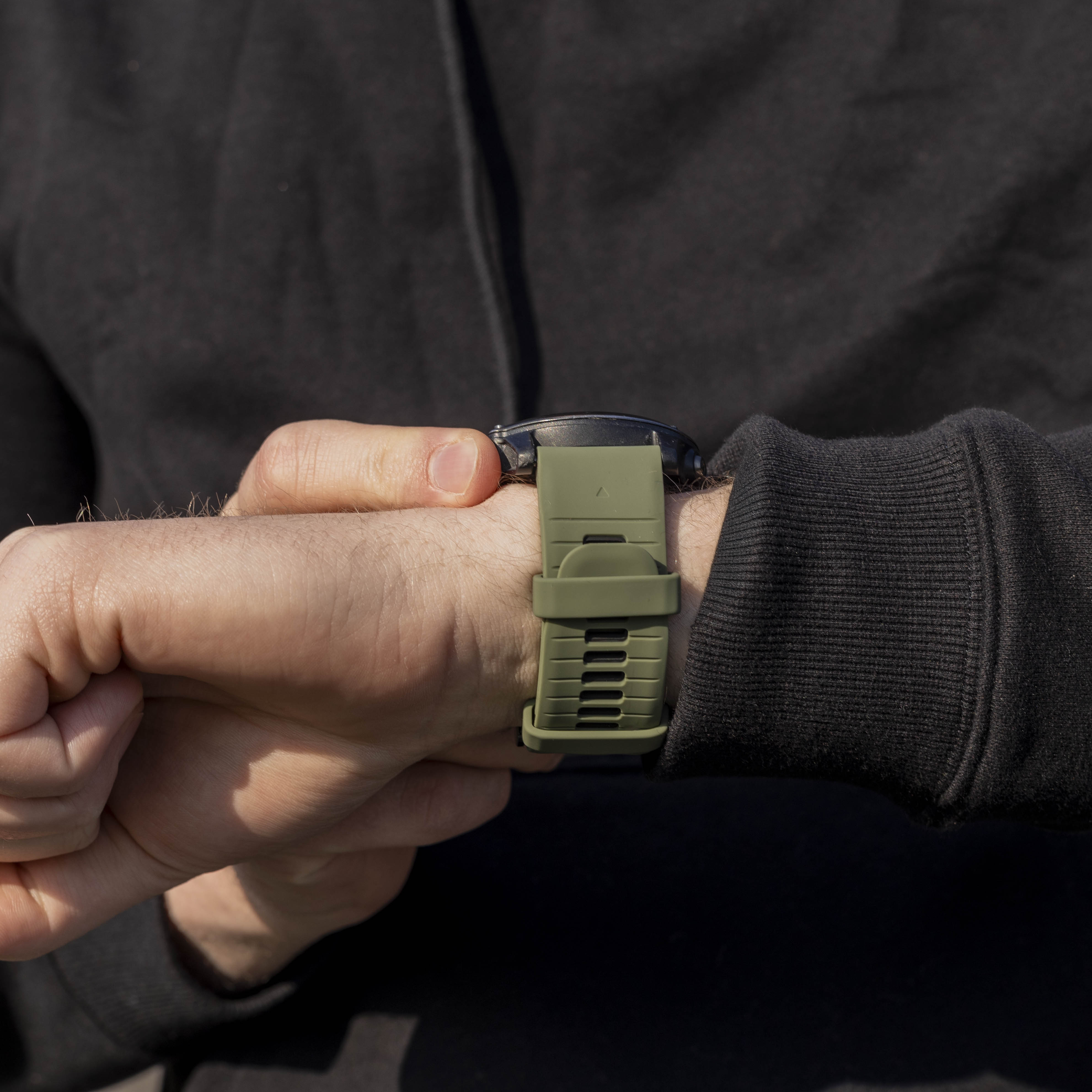 Garmin Enduro 1 / 2 / 3 Sport Buckle Strap (Olive Green/Black)