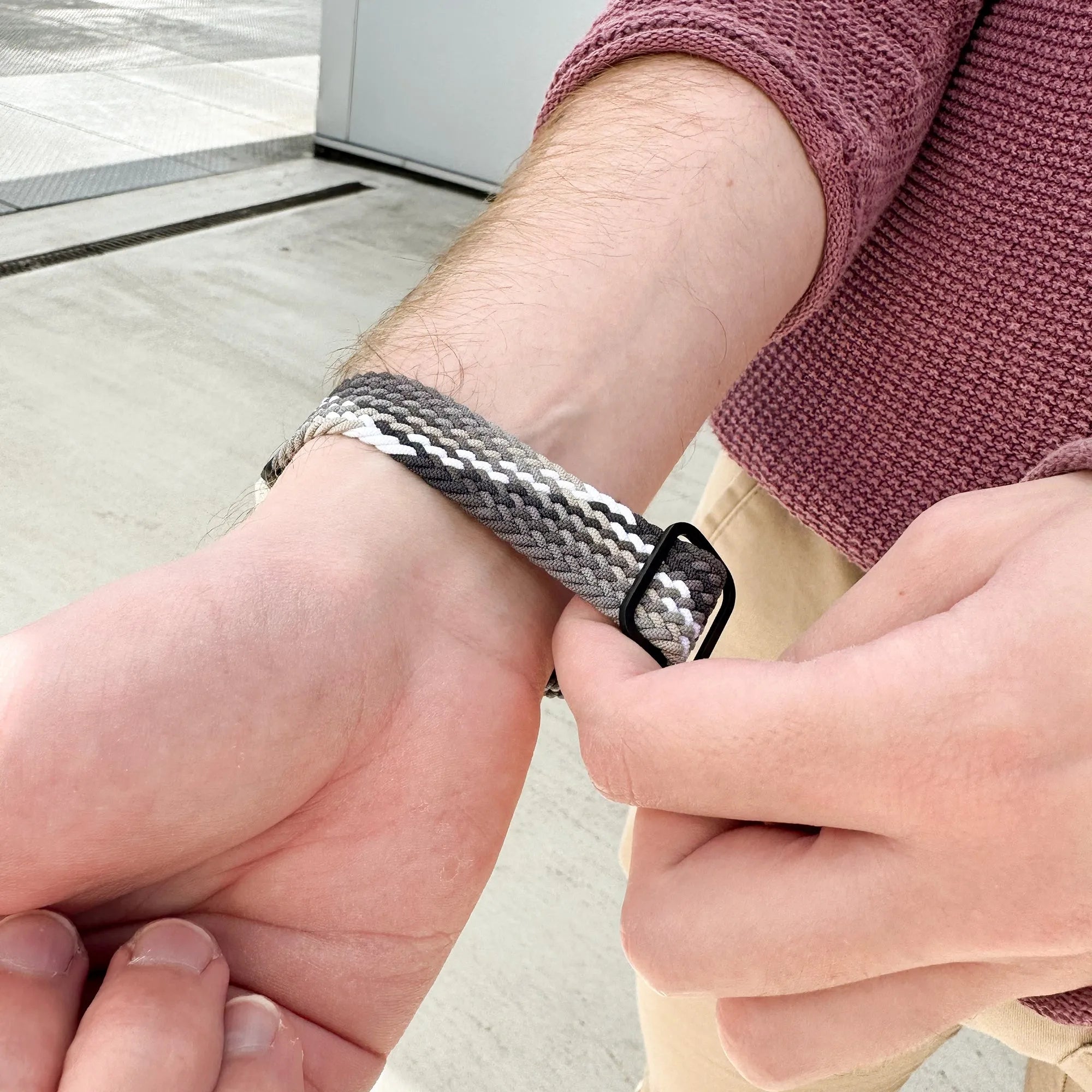 Bracelet tressé ajustable Suunto Nautic S (noir mandala)