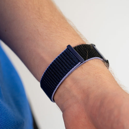 Bracelet nylon Garmin Venu 3 (bleu/noir)