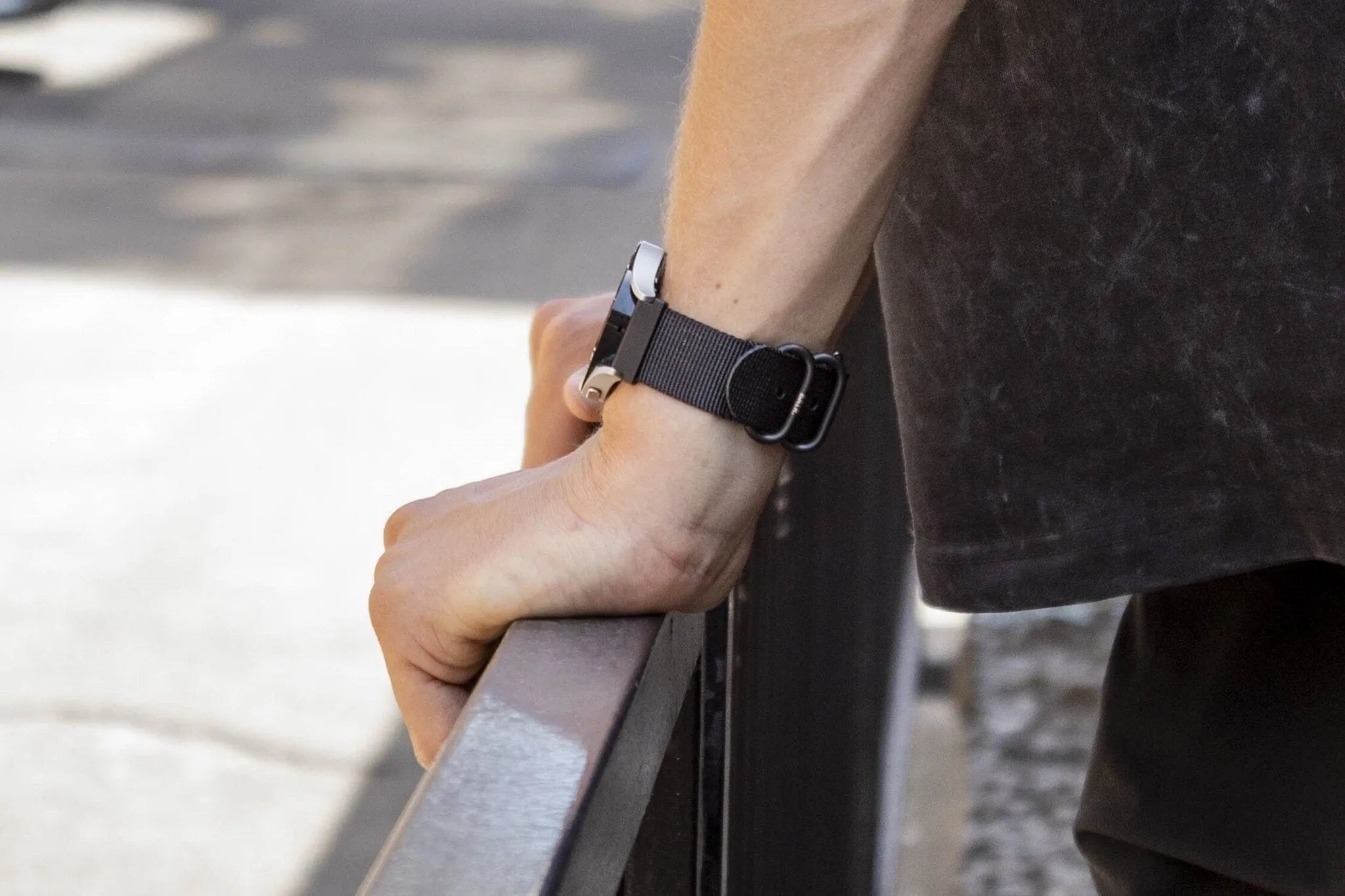 BALR Bracelet nylon avec boucle Polar Ignite (noir)