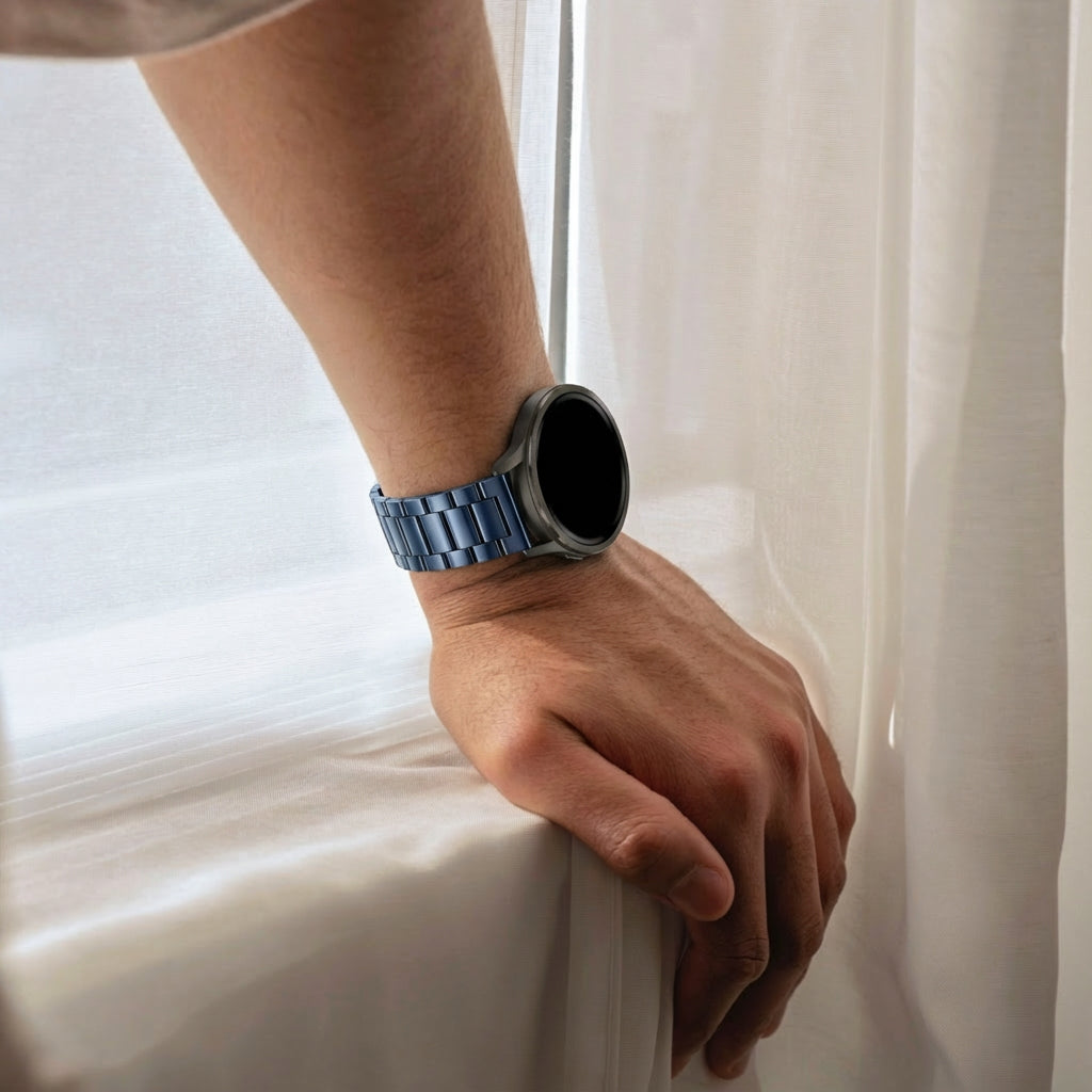 Bandz Bracelet acier 'Classic' Garmin Venu SQ (bleu)