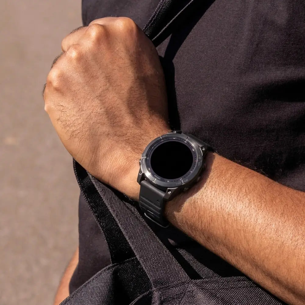 Bracelet silicone robuste Garmin Fenix 7 (noir)