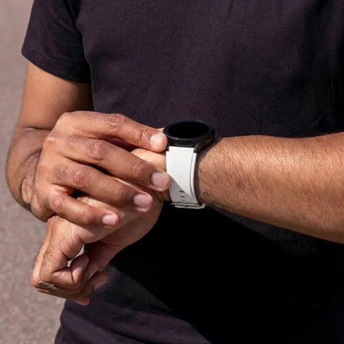 Twill Silicone Strap, white, lifestyle photo
