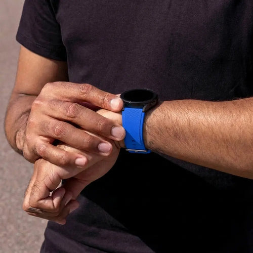 Twill Silicone Strap, blue, lifestyle photo