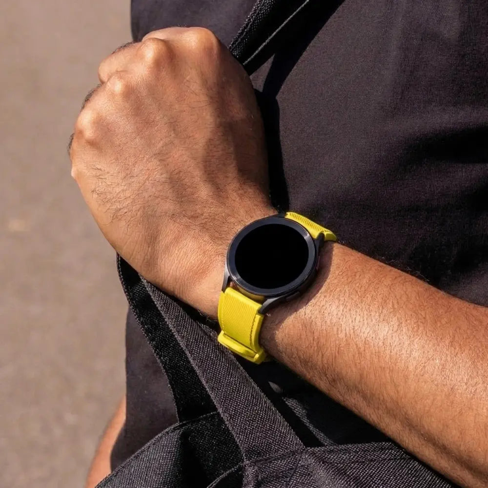 Samsung Galaxy Watch 4 44mm Silicone Strap with Buckle (Yellow)