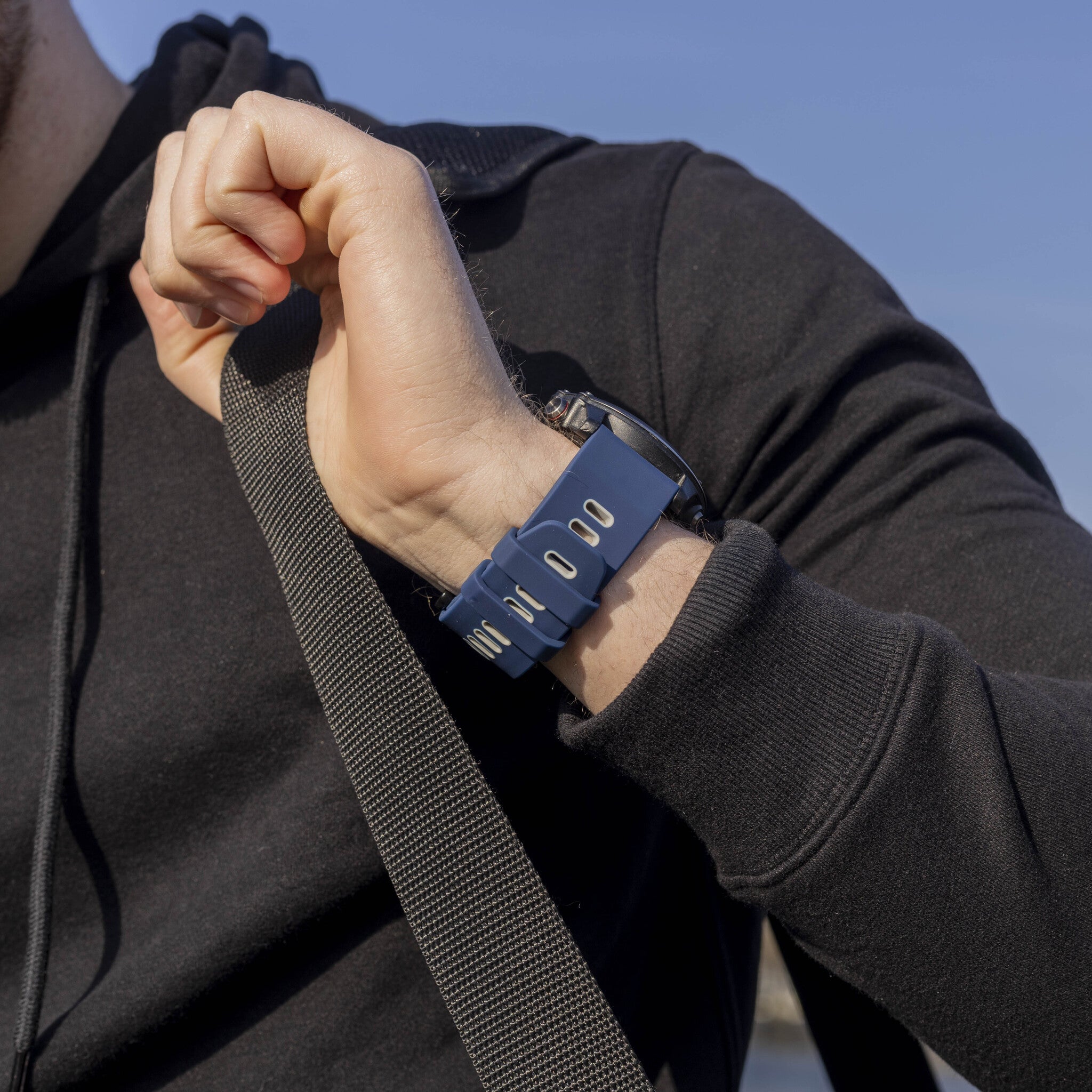 Bracelet à boucle sport Garmin Tactix 7 Pro (bleu/gris)