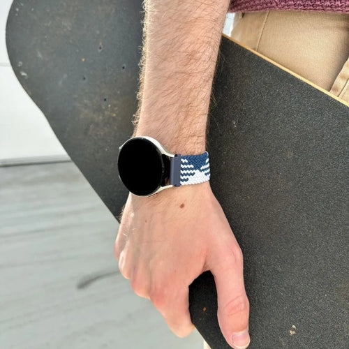 Nylon Adjustable Braided Strap, blue/white, lifestyle photo