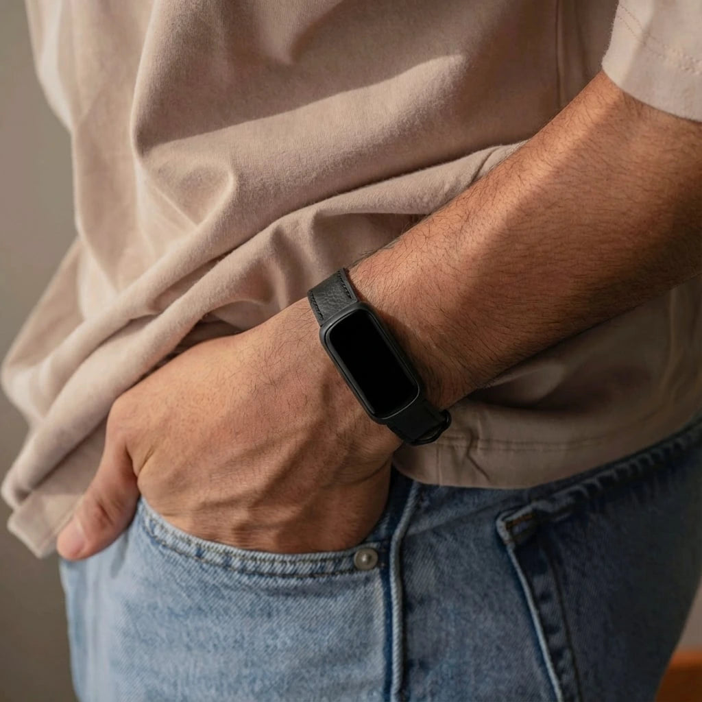 Bracelet cuir Fitbit Inspire 3 (noir)