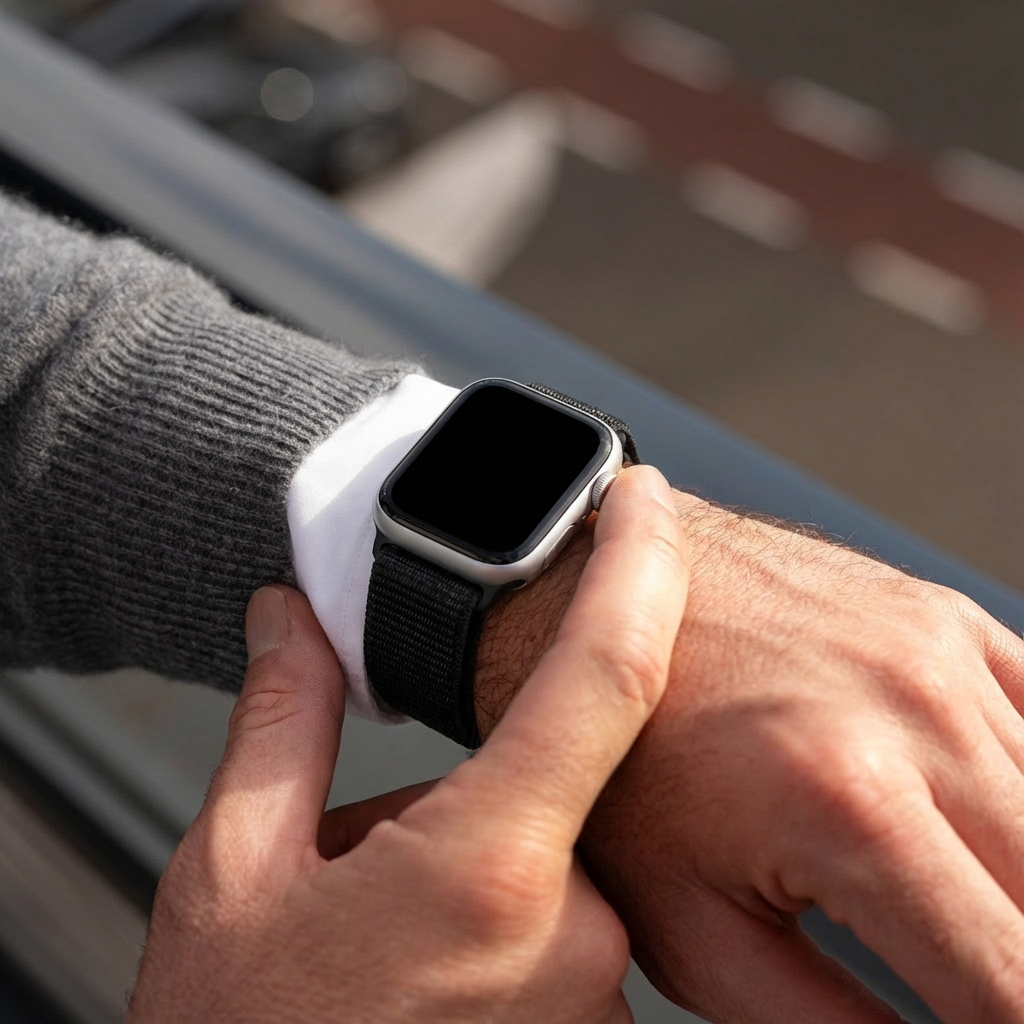 Bandz Bracelet nylon 'Classic' Apple Watch Ultra (noir)
