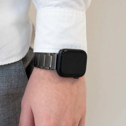 Bandz Bracelet à maillons titane Apple Watch (graphite)