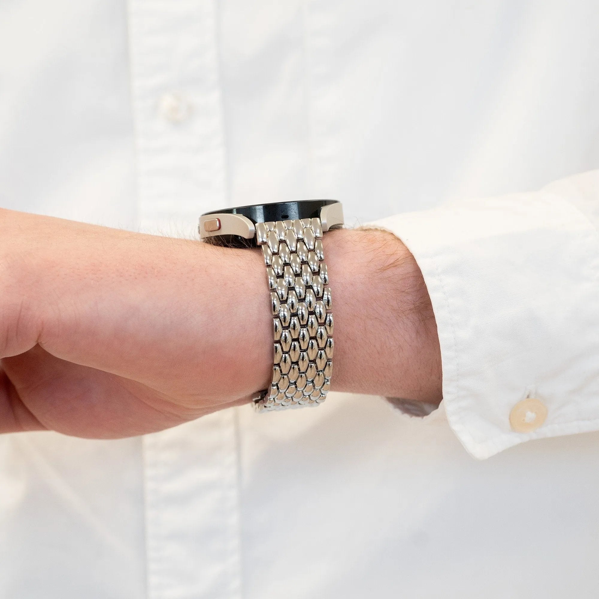 Bandz Bracelet acier 'Dragon' Coros Apex 2 (argenté)