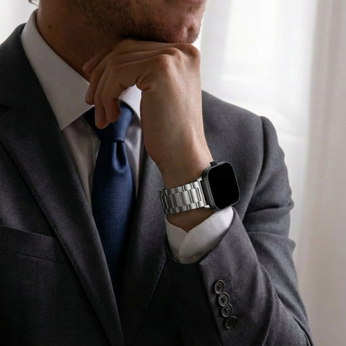 Bracelet acier Xiaomi Smart Band 8 Pro (argent)
