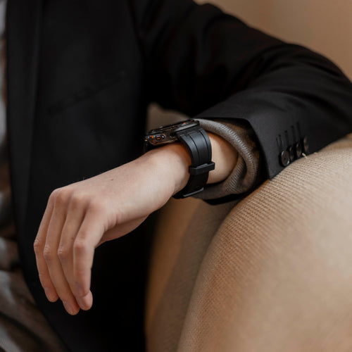 Bandz Bracelet silicone 'Luxe Liquid' Samsung Galaxy Watch Ultra (noir avec noir)