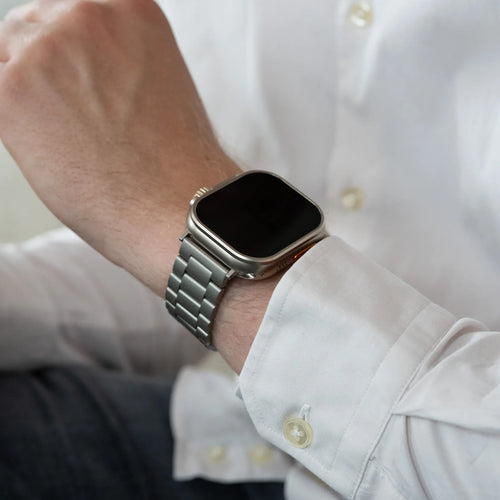 Bracelet acier Apple Watch (titane)