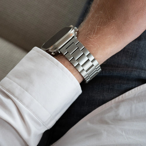 Bracelet acier Apple Watch (titane)