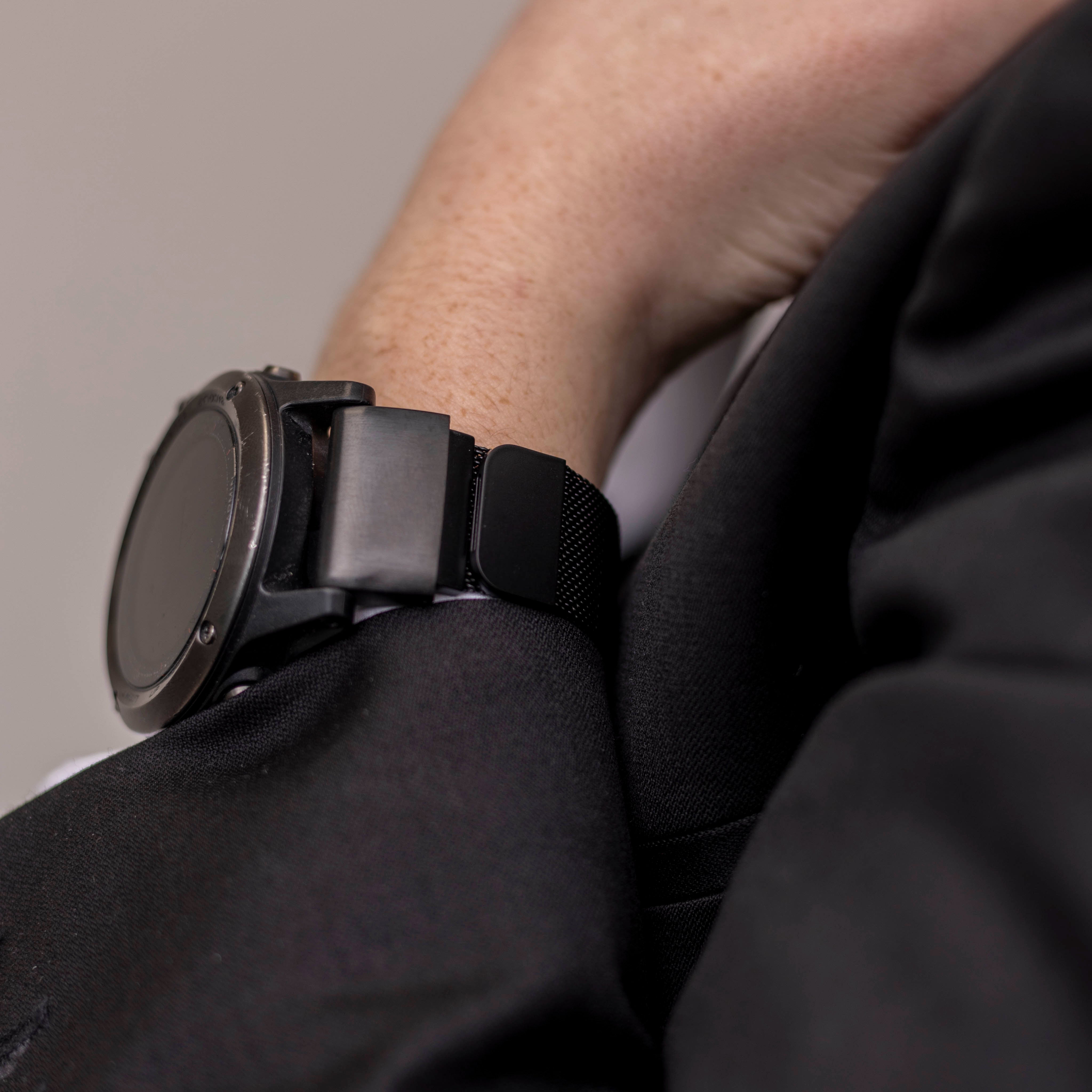 Bracelet Milanais Garmin Fenix ​​​​5x / 6x (noir)
