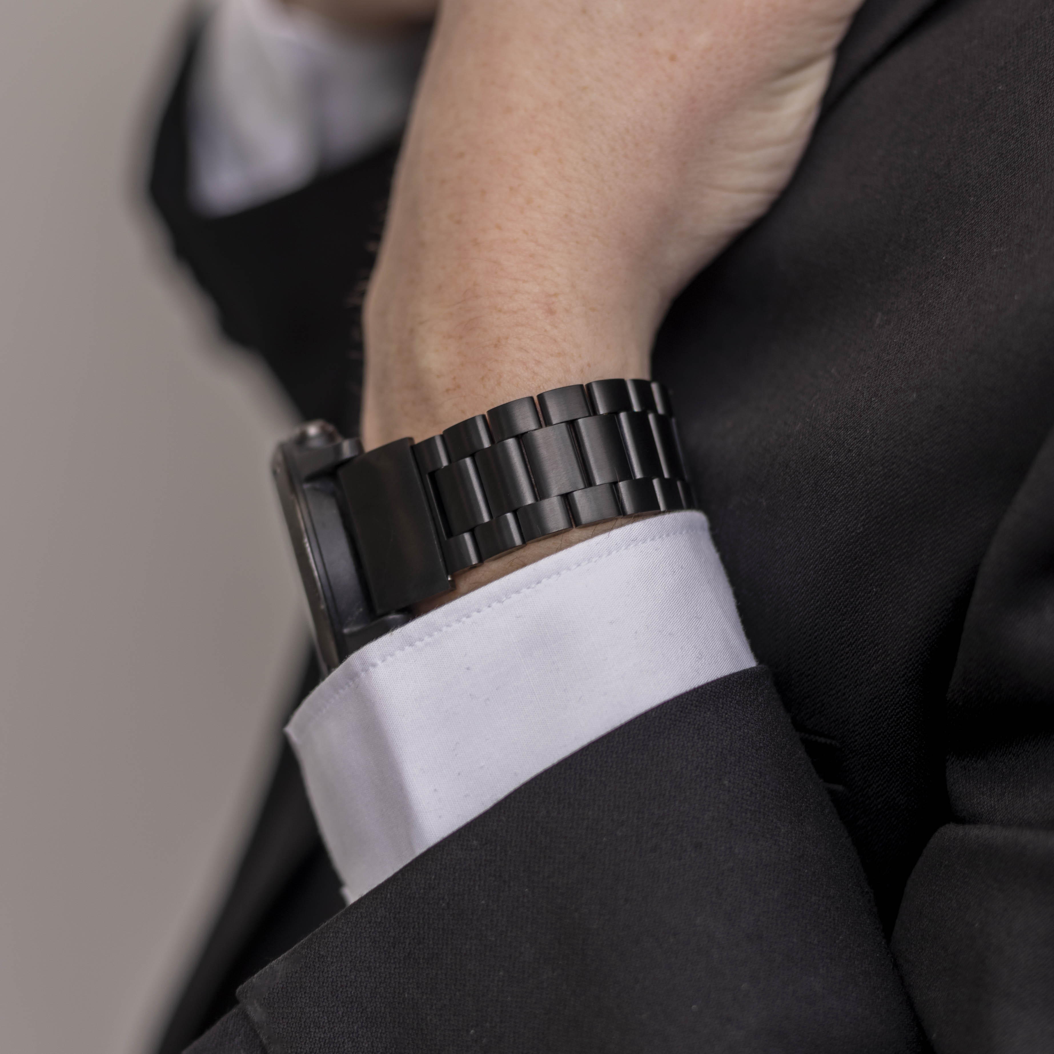 Bandz Bracelet acier 'Classic' Garmin Fenix 5x/6x (noir)