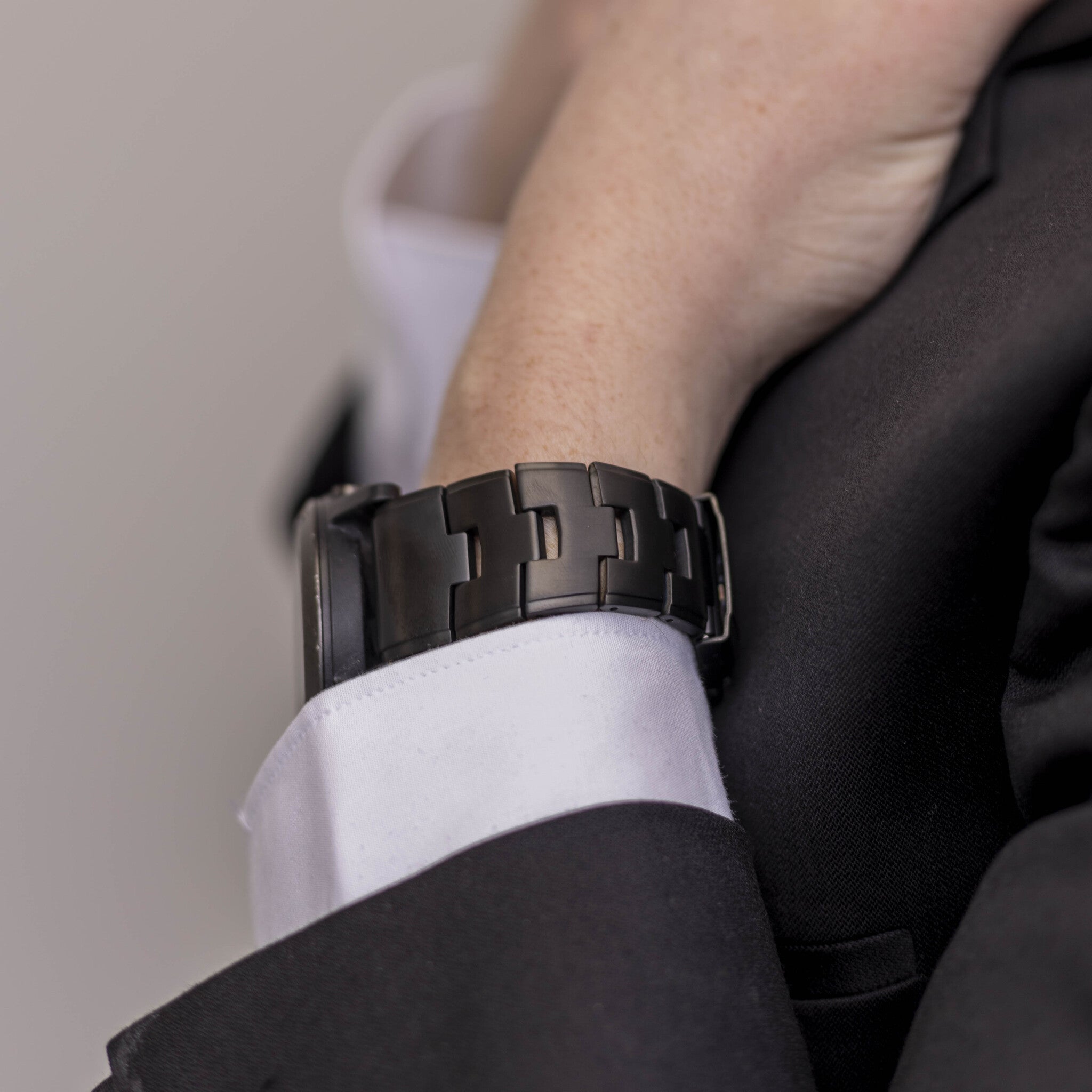 Bandz Bracelet à maillons en titane Garmin Tactix 7 (noir)