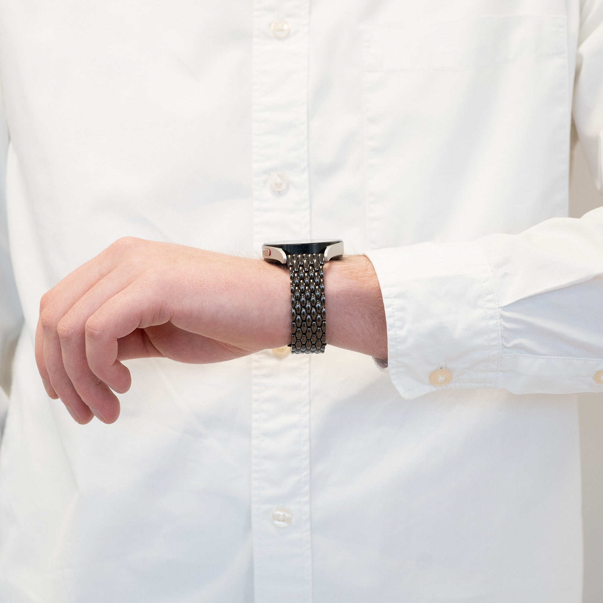 Bandz Bracelet acier 'Dragon' Garmin Venu SQ (noir)