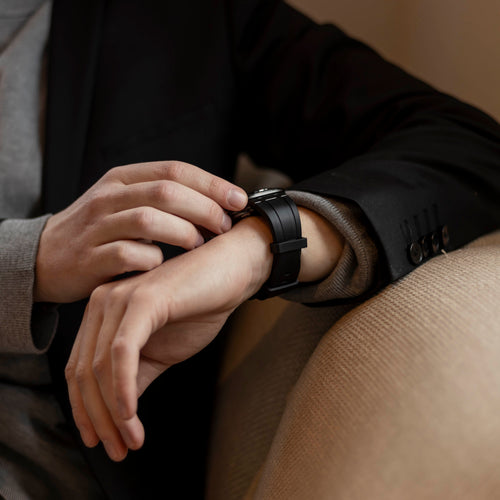 Bandz Bracelet silicone 'Luxe Liquid' Samsung Galaxy Watch Ultra (noir avec noir)