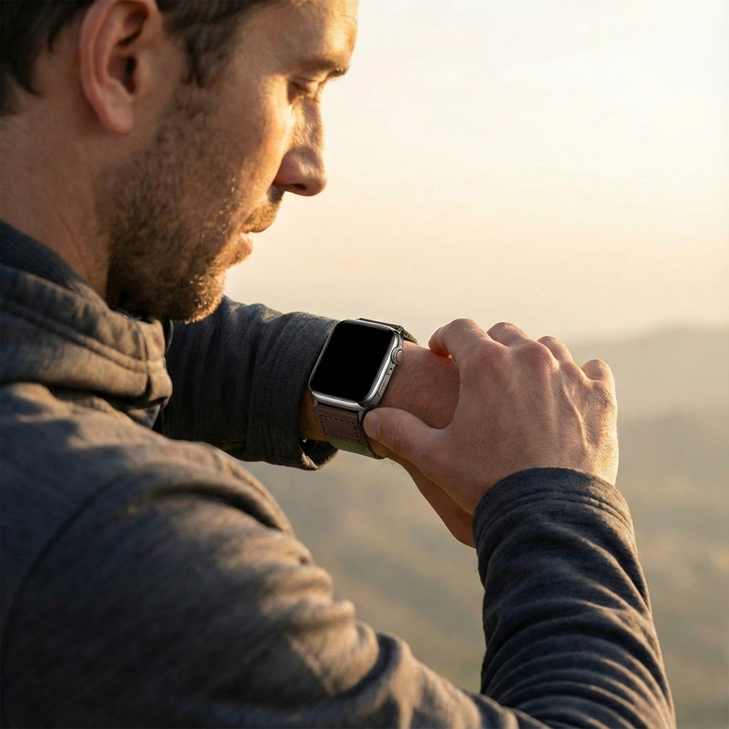 Bracelet canvas Apple Watch Ultra (vert militaire)