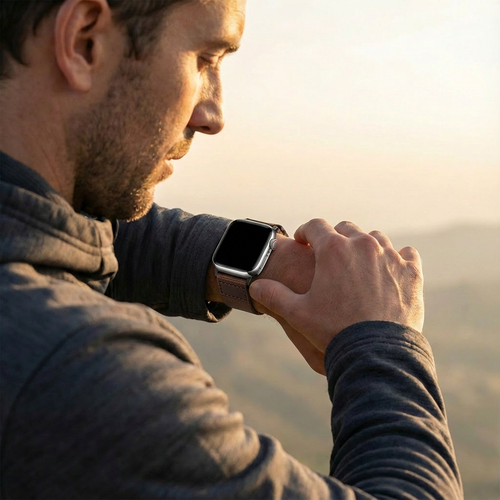 Bracelet canvas Apple Watch Ultra (marron)