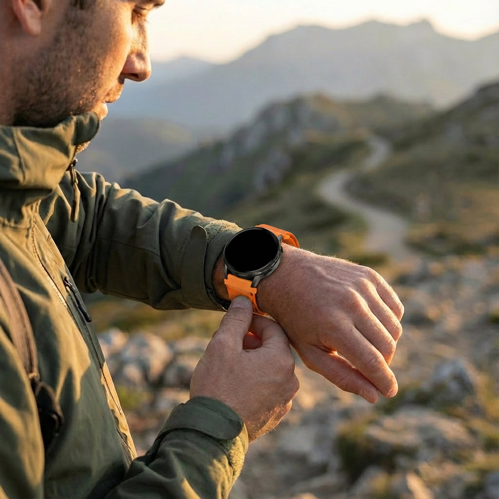 Bandz Bracelet nylon Alpine Garmin Vivoactive 6 (orange)