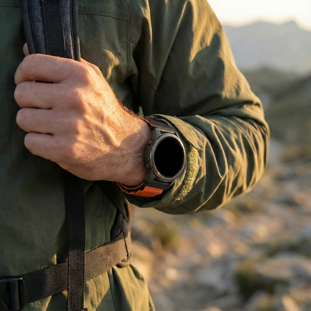 Bandz Bracelet nylon Alpine Garmin D2 Air X15 (noir/orange)