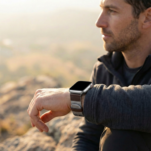 Bracelet canvas Apple Watch Ultra (gris)