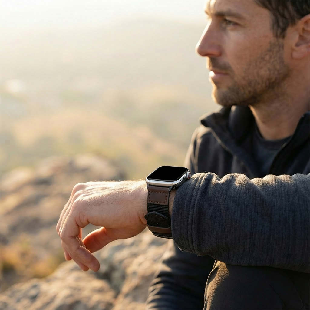 Bracelet canvas Apple Watch Ultra (noir)