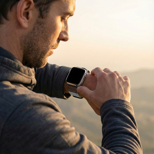 Bracelet canvas Apple Watch Ultra (gris)