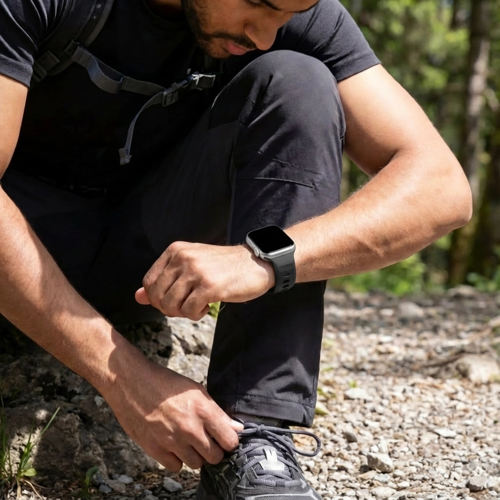 Bandz Bracelet silicone Outdoor Apple Watch Ultra (noir)
