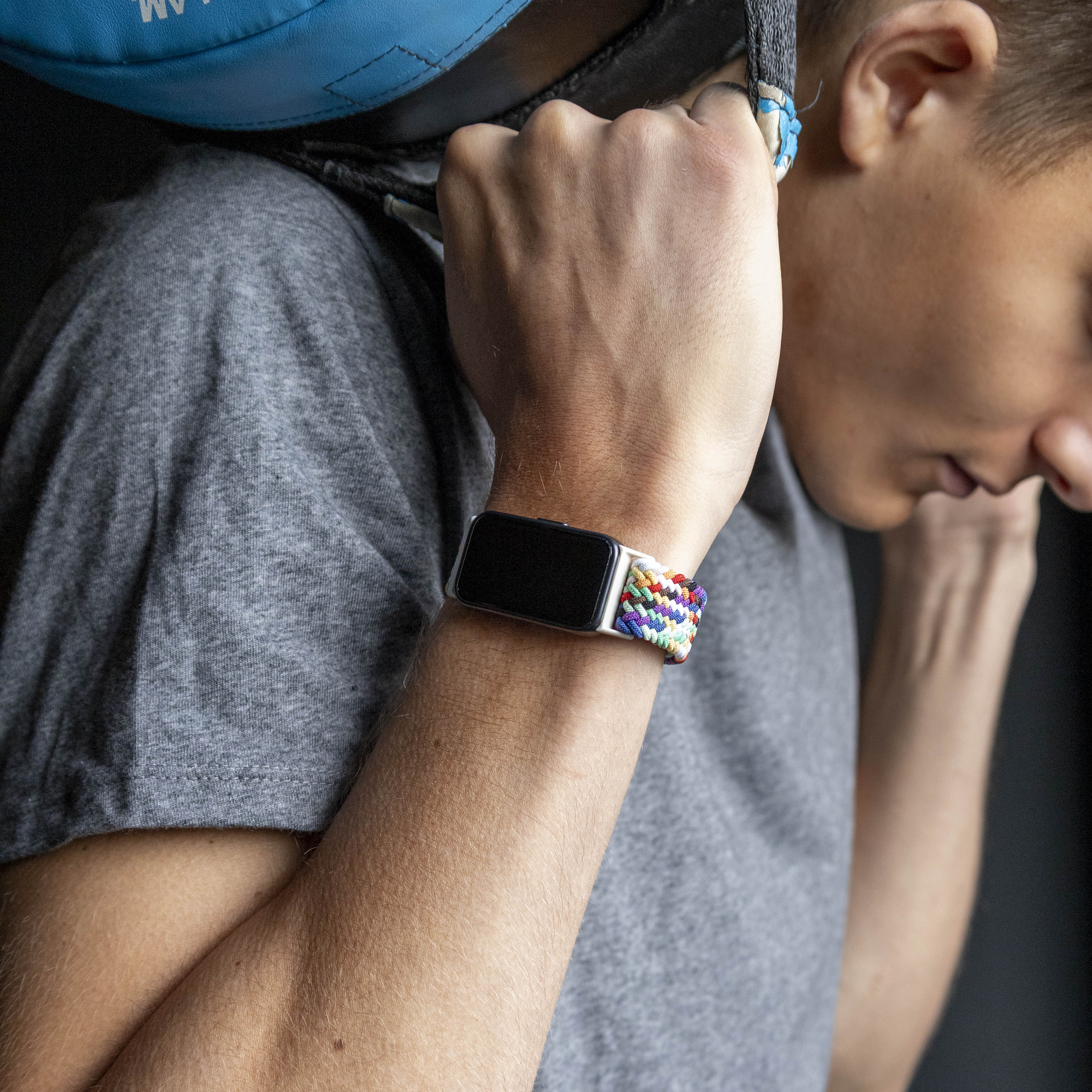 Bracelet tressé Huawei Band 8 (arc-en-ciel)