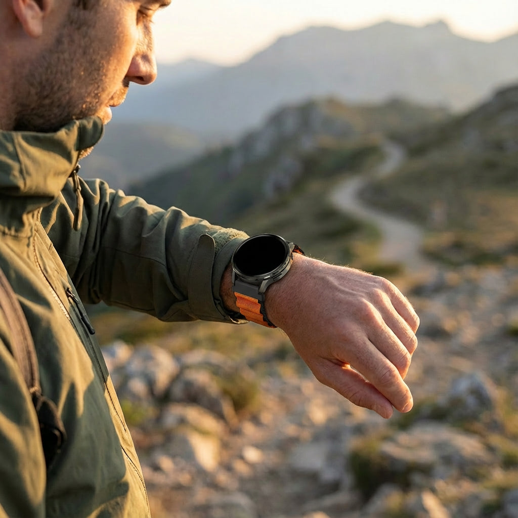 Bandz Bracelet nylon Alpine Garmin D2 Air X15 (noir/orange)