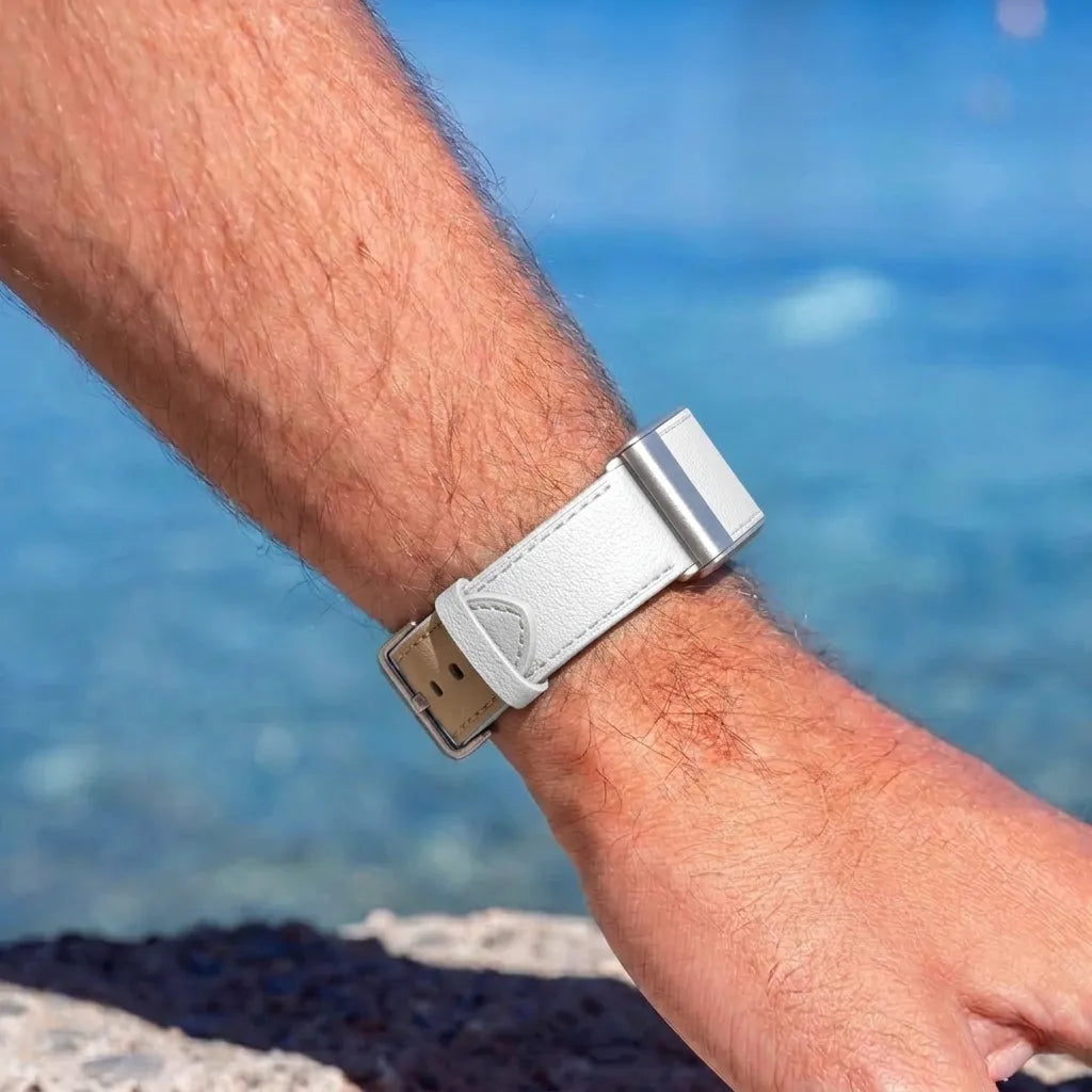 Whoop 5.0 Leather Strap (White)