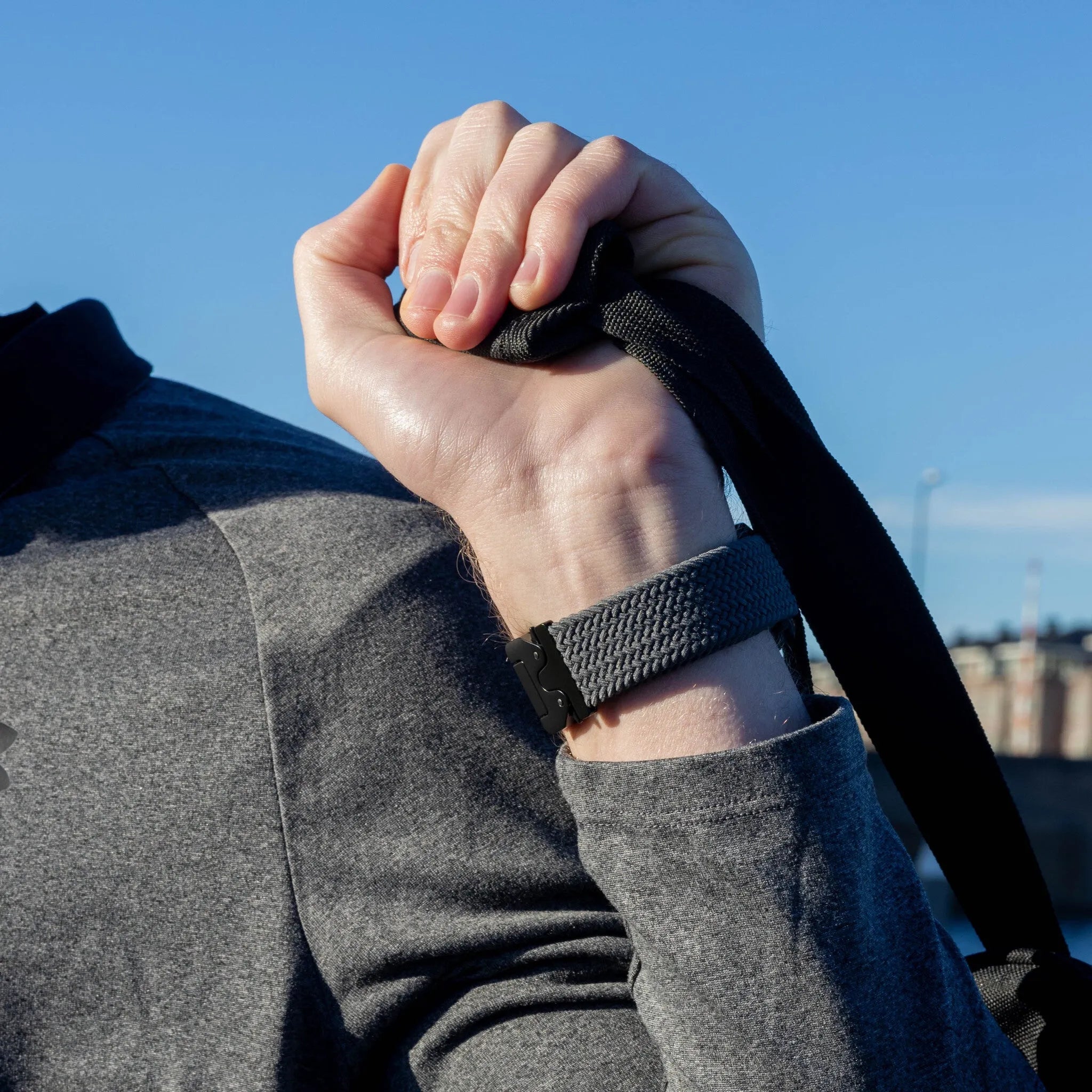 Bracelet tressé avec boucle Amazfit Balance 2 (gris)