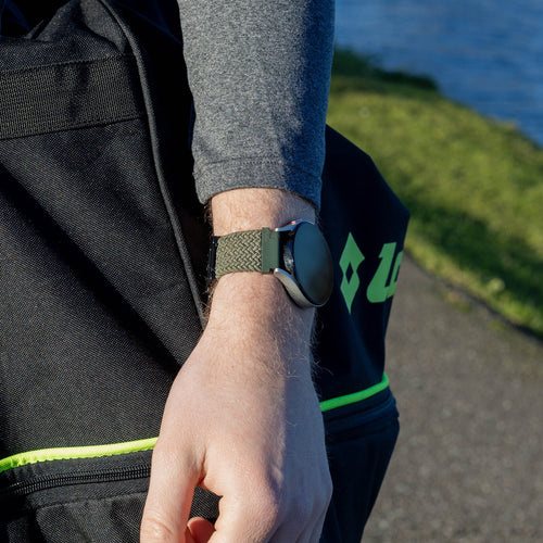 Bracelet tressé Huawei Watch GT 5 Pro - 46mm avec P-boucle (vert)