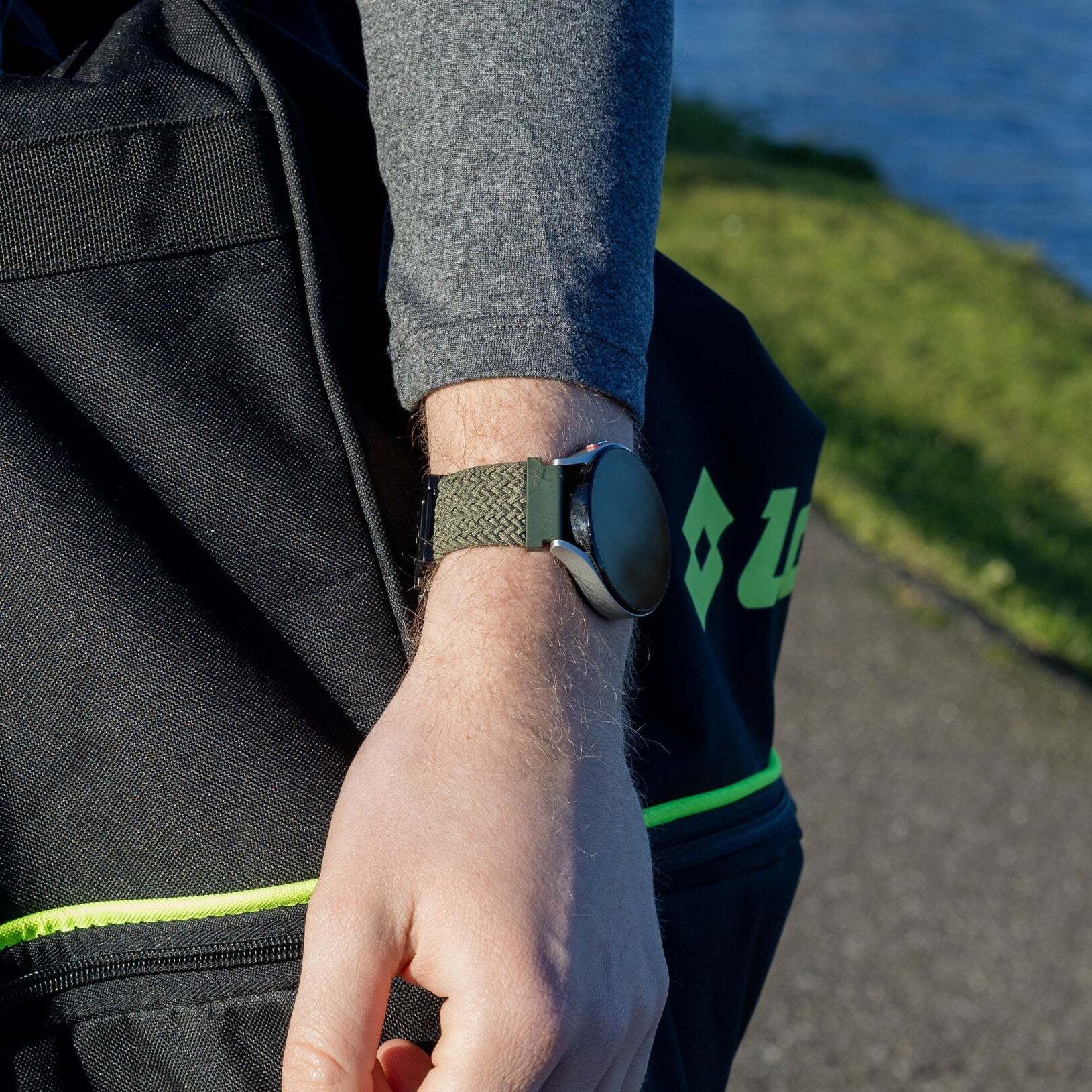 Bracelet tressé Samsung Gear S3 avec P-boucle (vert)