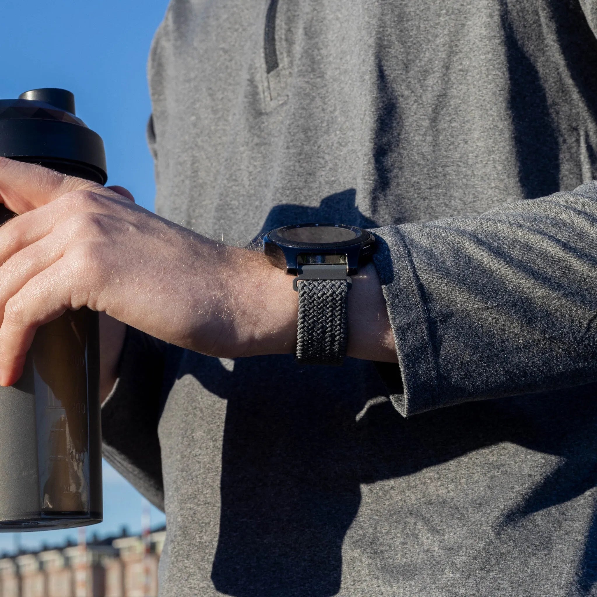 Bracelet tressé avec boucle Amazfit Balance 2 (gris)